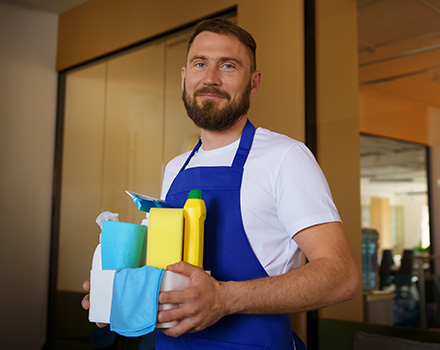 high-rise window cleaning in Milton