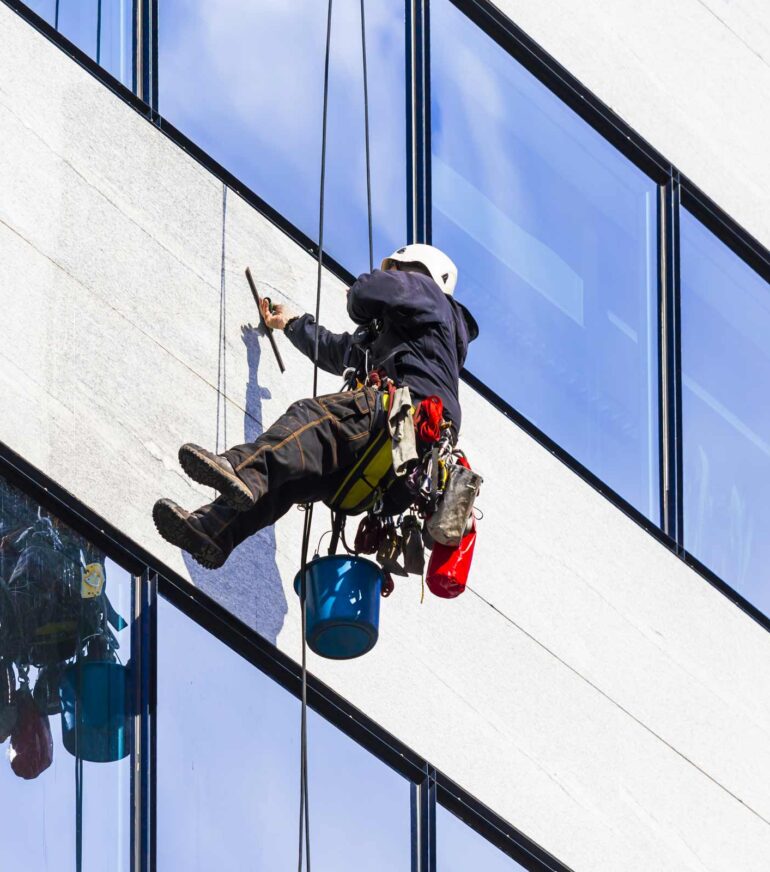 skyscrapers window cleaning in London