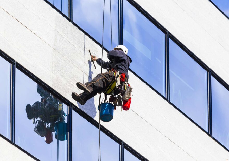 skyscrapers window cleaning in London