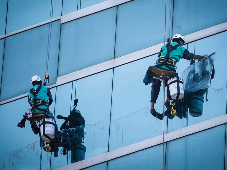 high-rise window cleaning in Kitchener